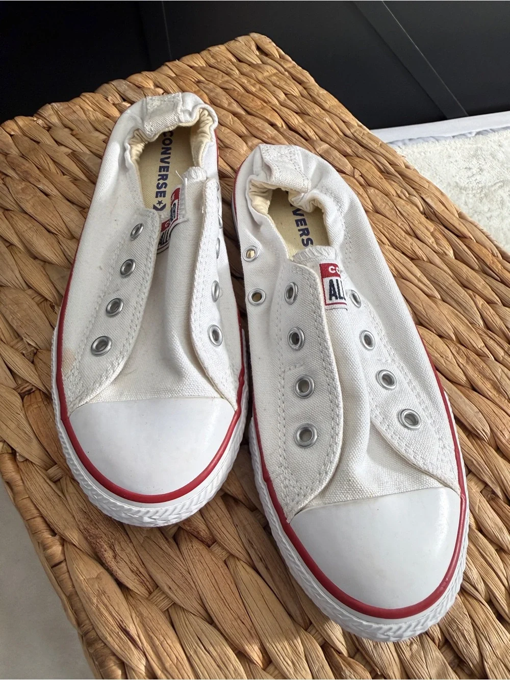 Converse All Star Shoreline Slip-On Sneakers - White - Size 3 US Junior